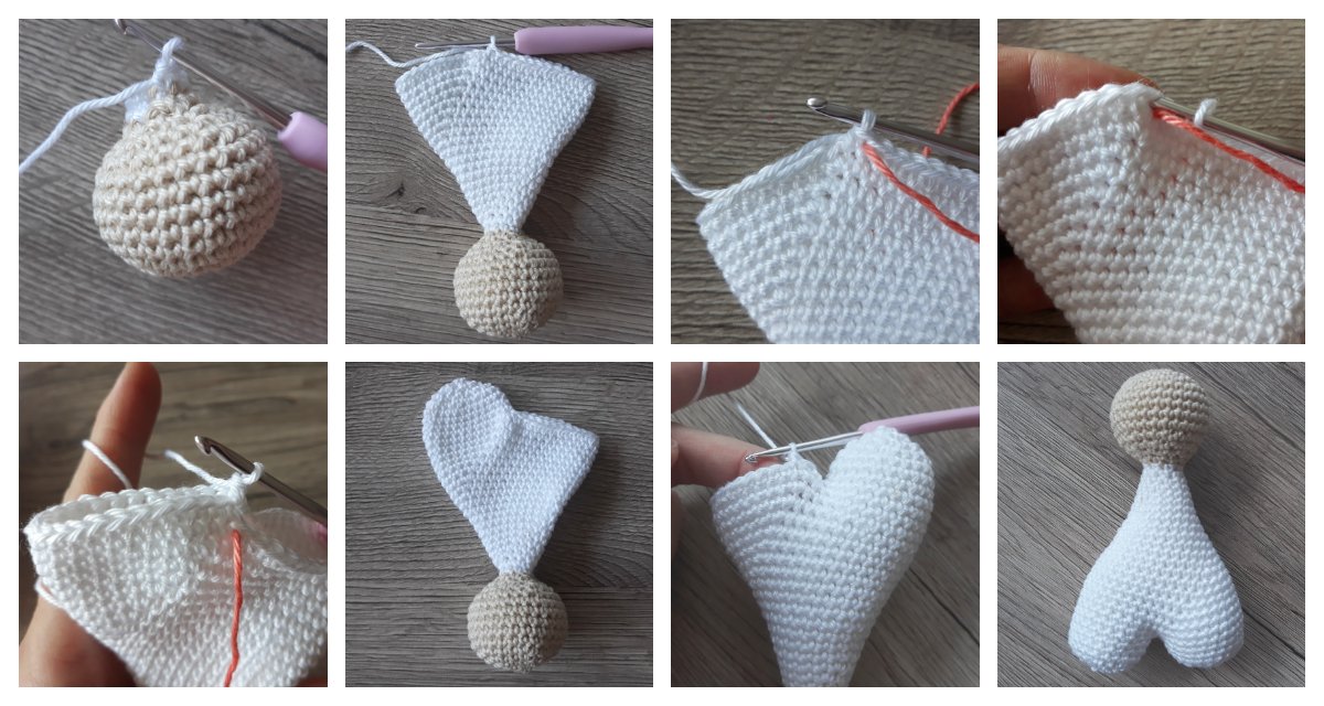 Blog-Inhaltsbild für 'Brautpaar mit Herz, kostenlose Häkelanleitung'